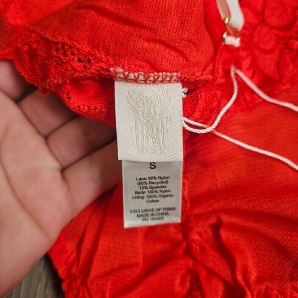 Free People We Are HAH Cheap And Cheerful Bodysuit Red Women's Small Revolve - Picture 12 of 13